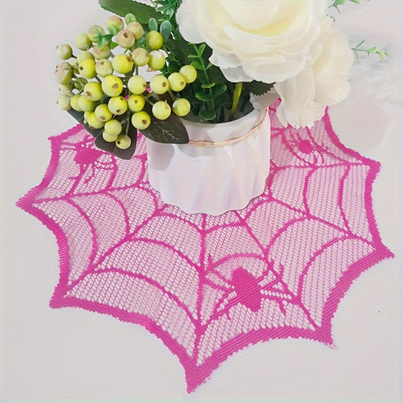 VIKAMA Rose Red Lace Spider We - đánh giá và giá Spider Web Halloween Decoration