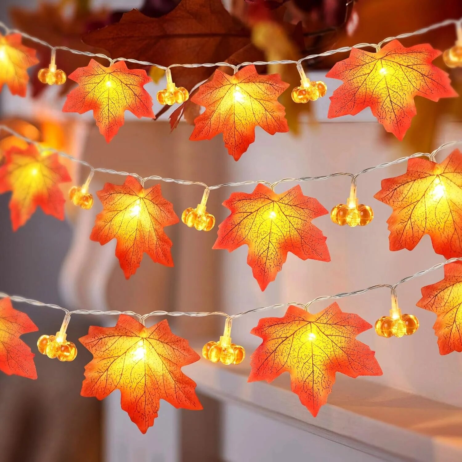 59in/118in Halloween Pumpkin M - đánh giá và giá Halloween Led String Lights Orange