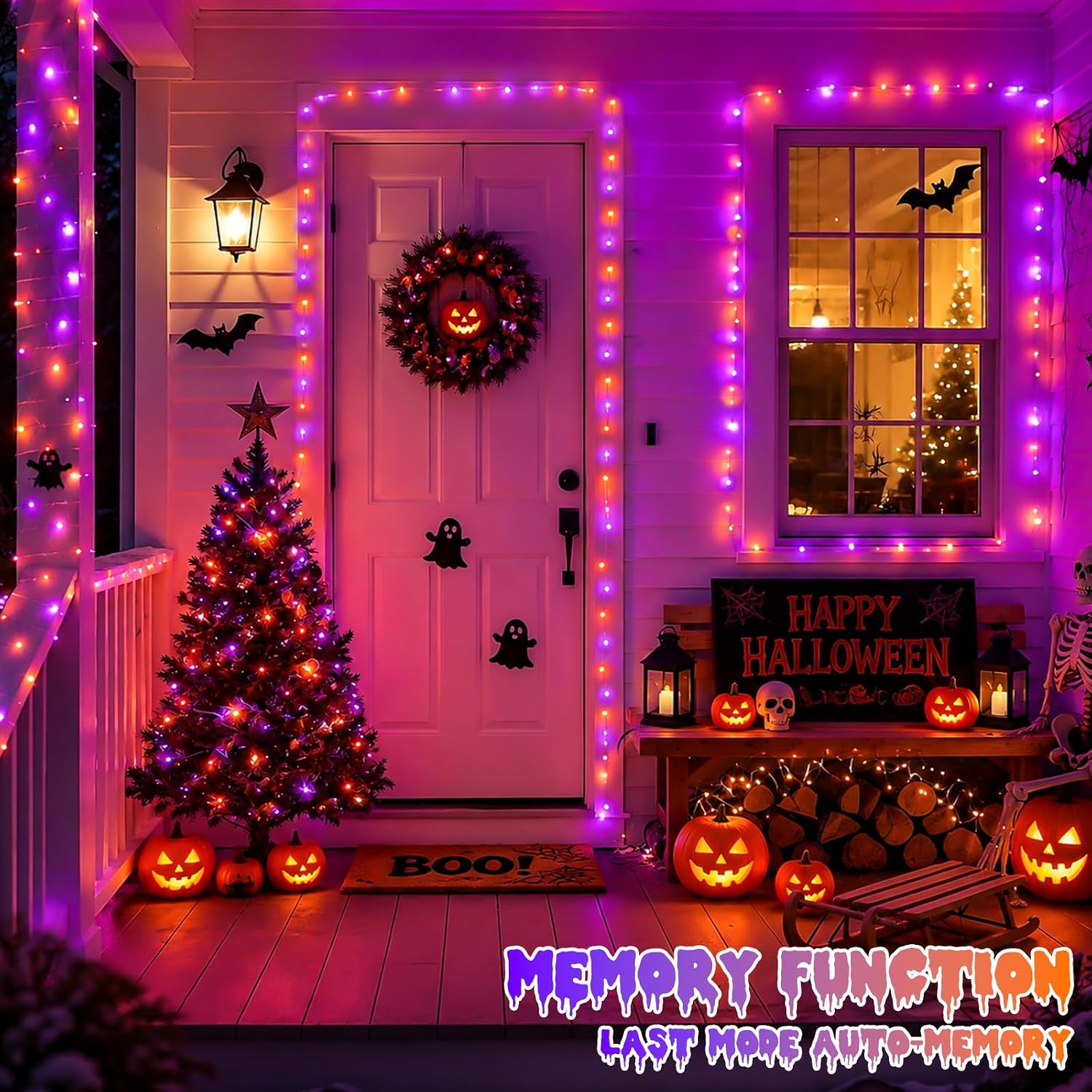 Halloween LED Solar Copper Wir - đánh giá và giá Halloween Led String Lights Orange