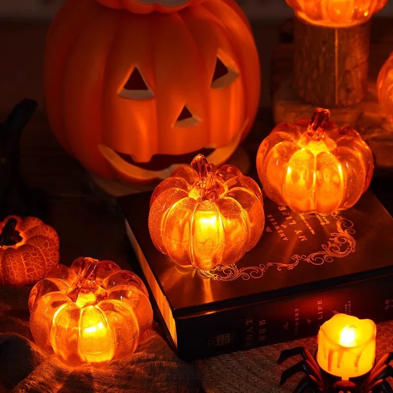 Cross-border new Halloween dec - đánh giá và giá Halloween Pumpkin Decor Led