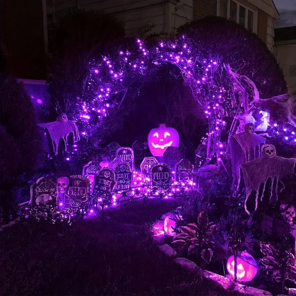 1/2PC12M100LED Halloween Decor - đánh giá và giá Halloween Led String Lights Orange