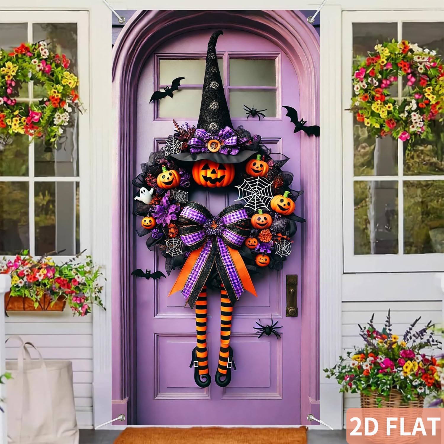 Halloween Witch Wreath Door Co - đánh giá và giá Spider Web Halloween Decoration