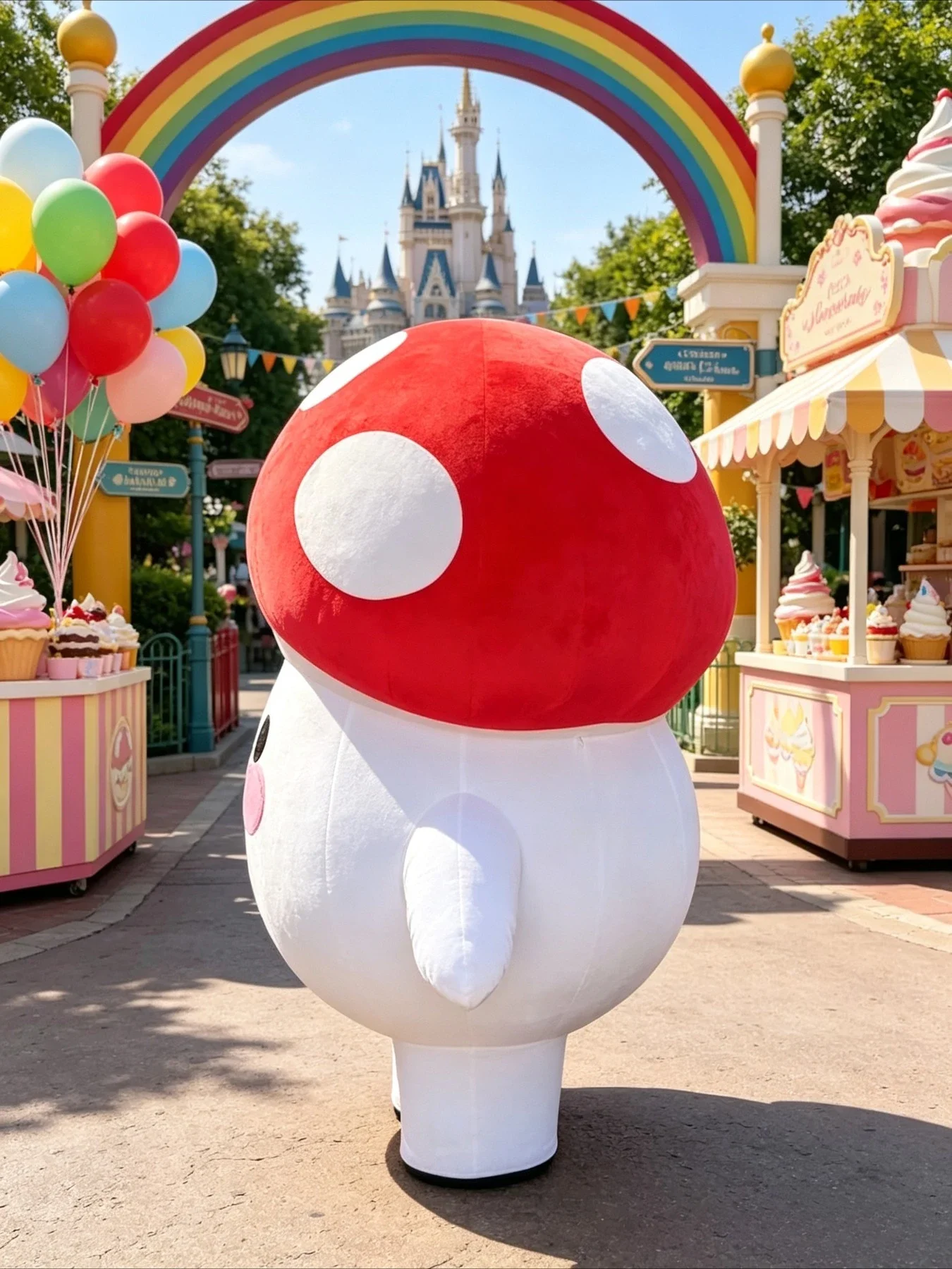 Cute Mushroom Inflatable Masco - đánh giá và giá Halloween Costume Adult