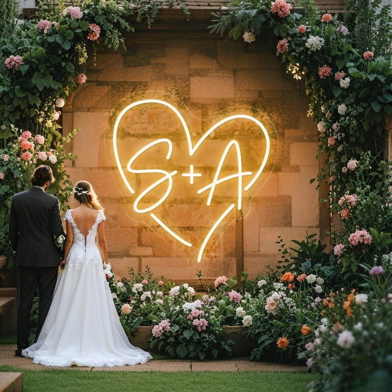 Custom Initials Heart LED Neon - đánh giá và giá Halloween Party Supplies