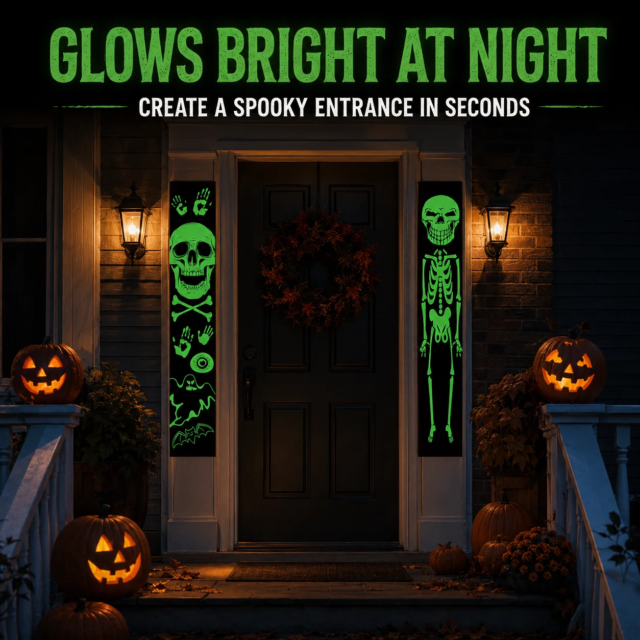 2PCS Glow in the Dark Hallowee - đánh giá và giá Halloween Skeleton Decoration