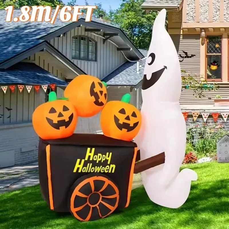 6FT Halloween Outdoor Holiday  - đánh giá và giá Halloween Pumpkin Decor Led