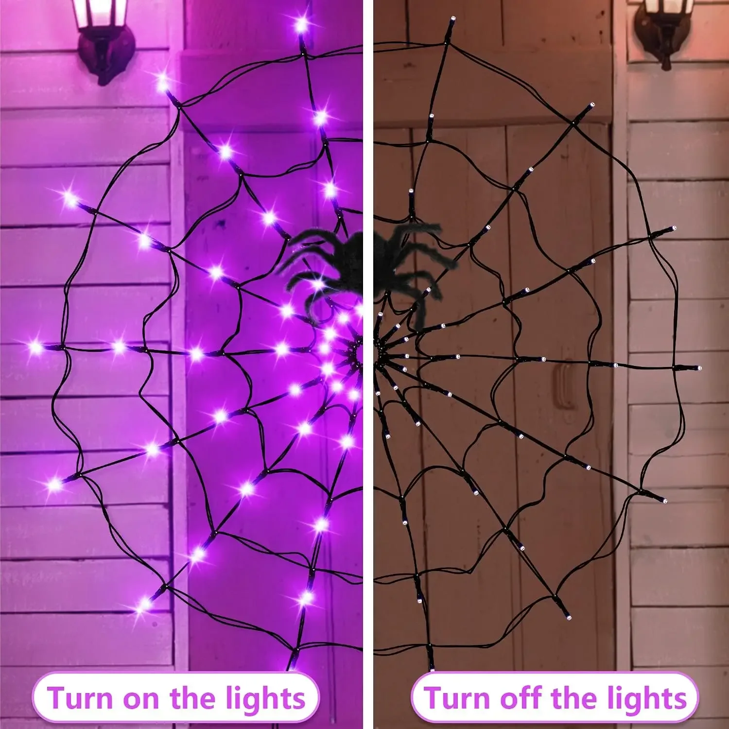 Halloween LED String Light Spi - đánh giá và giá Spider Web Halloween Decoration