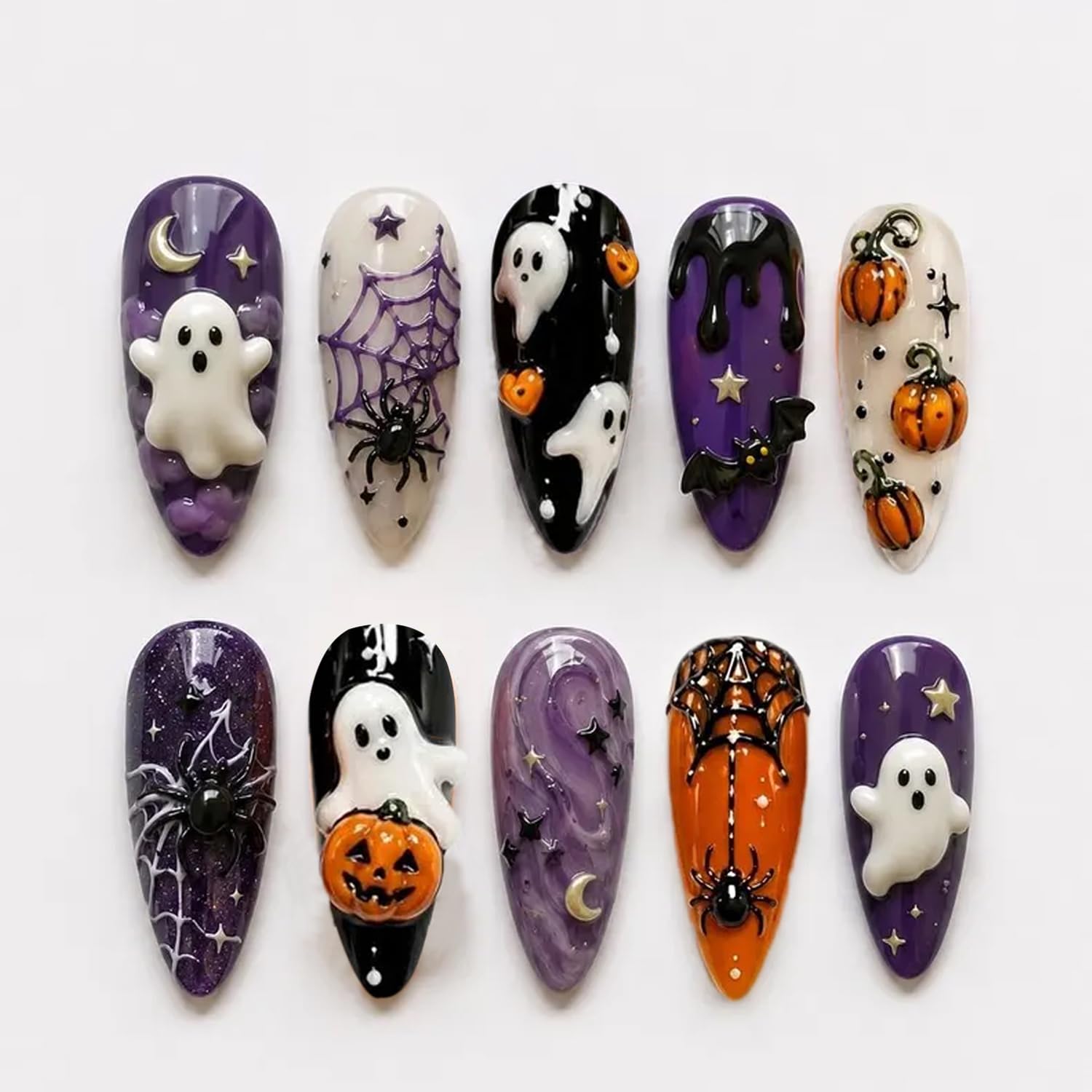 Halloween Press on Nails Hallo - đánh giá và giá Spider Web Halloween Decoration
