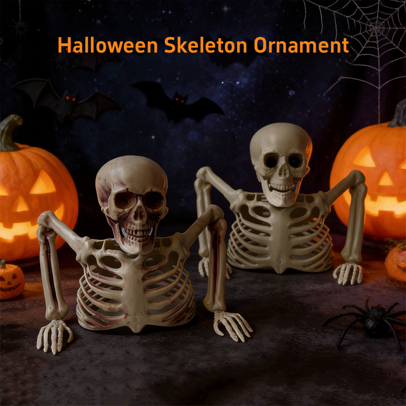 Horror Half Skeleton Skull Orn - đánh giá và giá Halloween Skeleton Decoration