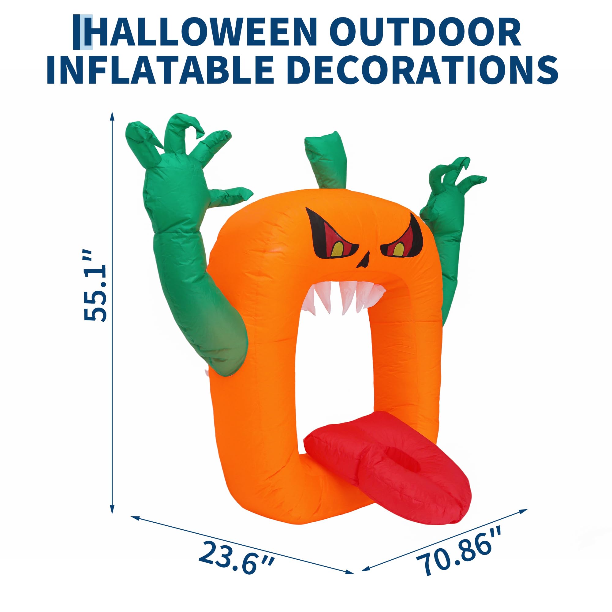 6FT Halloween Inflatables Scar - đánh giá và giá Halloween Pumpkin Decor Led