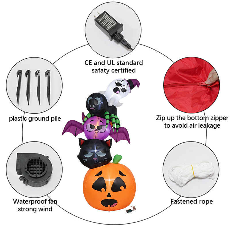 18m Halloween Inflatable Decor - đánh giá và giá Halloween Pumpkin Decor Led