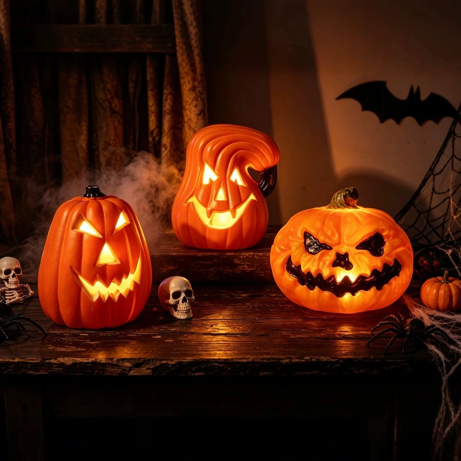 LED Triple Layer Glowing Pumpk - đánh giá và giá Halloween Pumpkin Decor Led